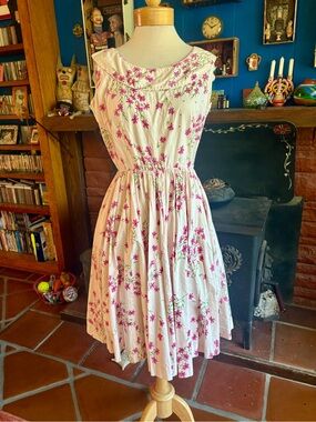 1950s rhinestone pink dress vintage “A Spectator by Guildford”